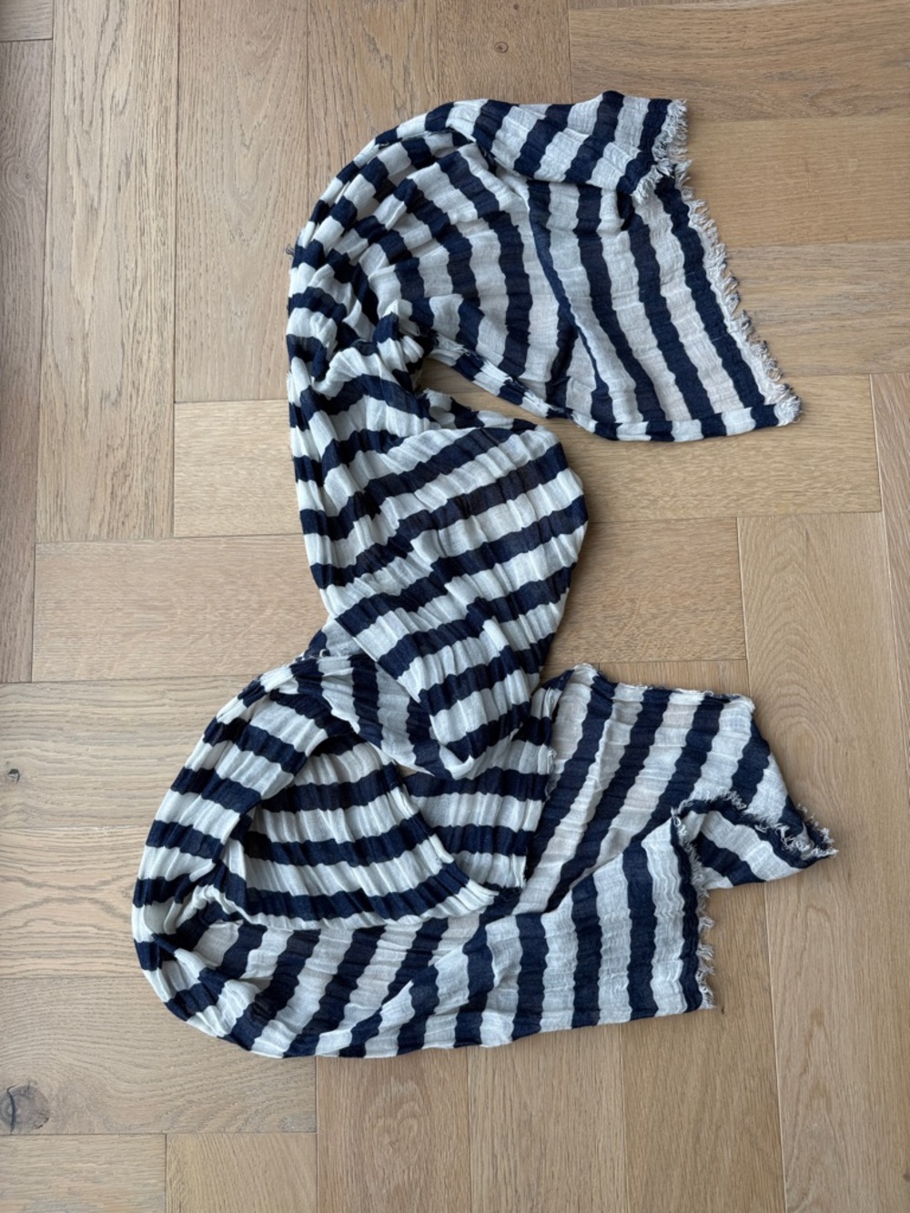 Blue/White Stripe Scarf